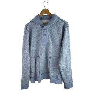 Onassis Men's Heathered Blue Collared Polo Oversized Pullover Sweater Top Sz XL